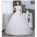 XQX001 Wholesale Cheap Wedding Dress Made In China Illusion O-neck Appliqued Lace Sexy Plus size Wedding Dress Bridal Gown